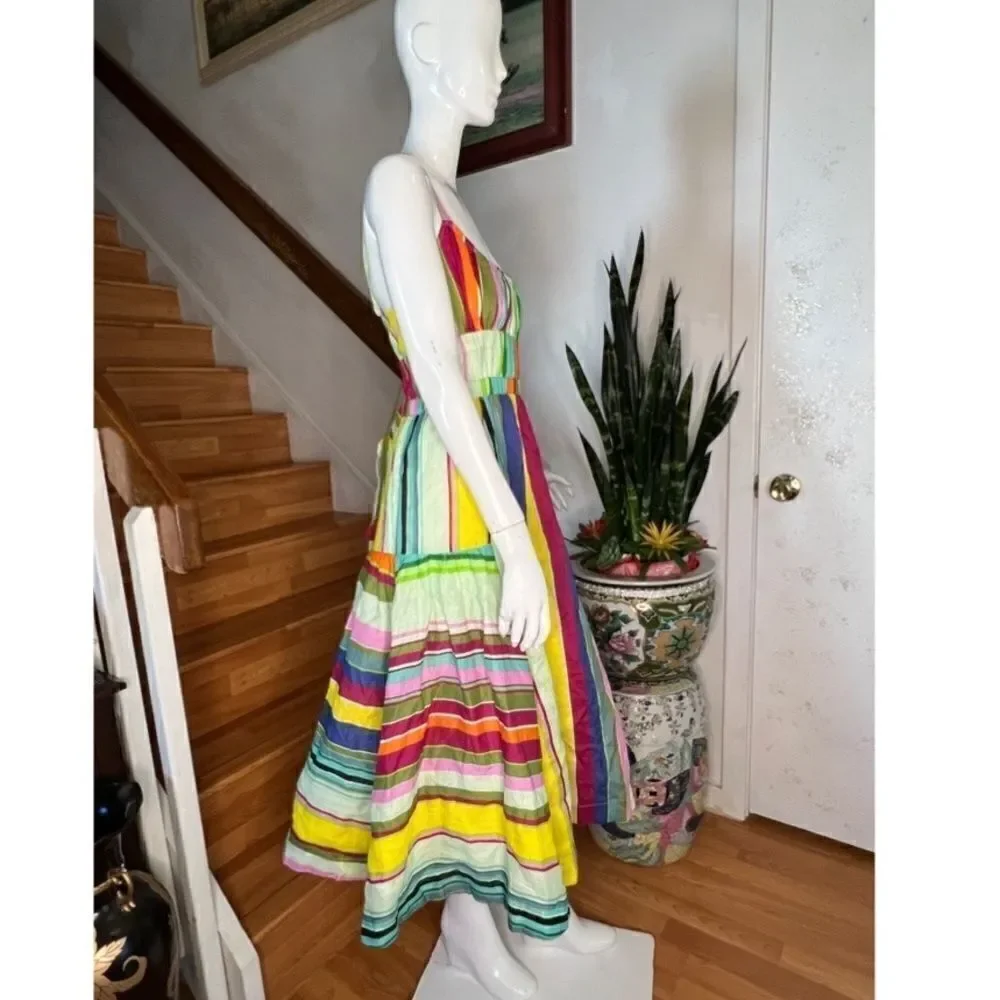 Anthropologie Hope For Flowers Striped Midi Dress